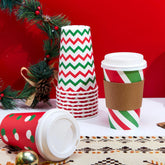 72 Pack 6 Designs 16 oz Christmas Disposable Paper Cups