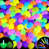 72 Glow-in-the-Dark Easter Eggs with Mini Glow Sticks for Kids Party Favors
