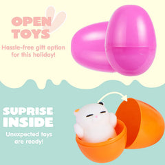 72-Pack Squishy Toys Filled Easter Eggs