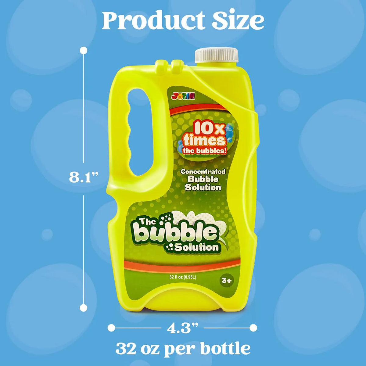 32 oz Bubble Solution Refill - Makes Up to 2.5 Gallons - Big Bubble Solution (Yellow)