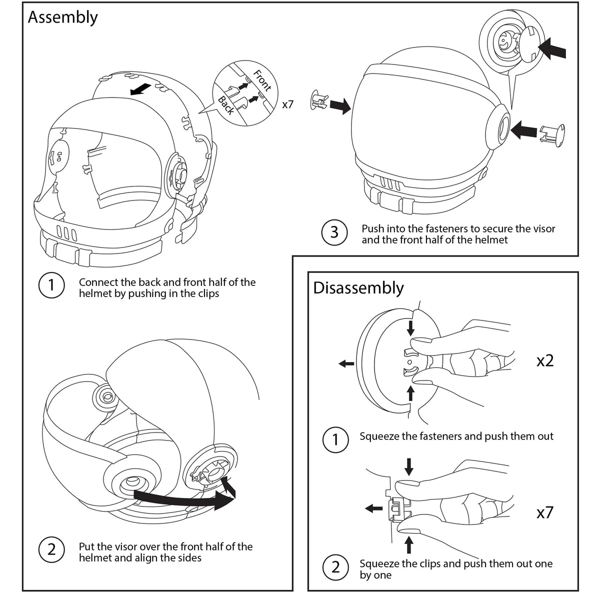 Kids Astronaut Helmet with Movable Visor