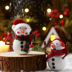 12 Pack DIY Snowman Craft Kit - Christmas Build Your Own Snowman Activity