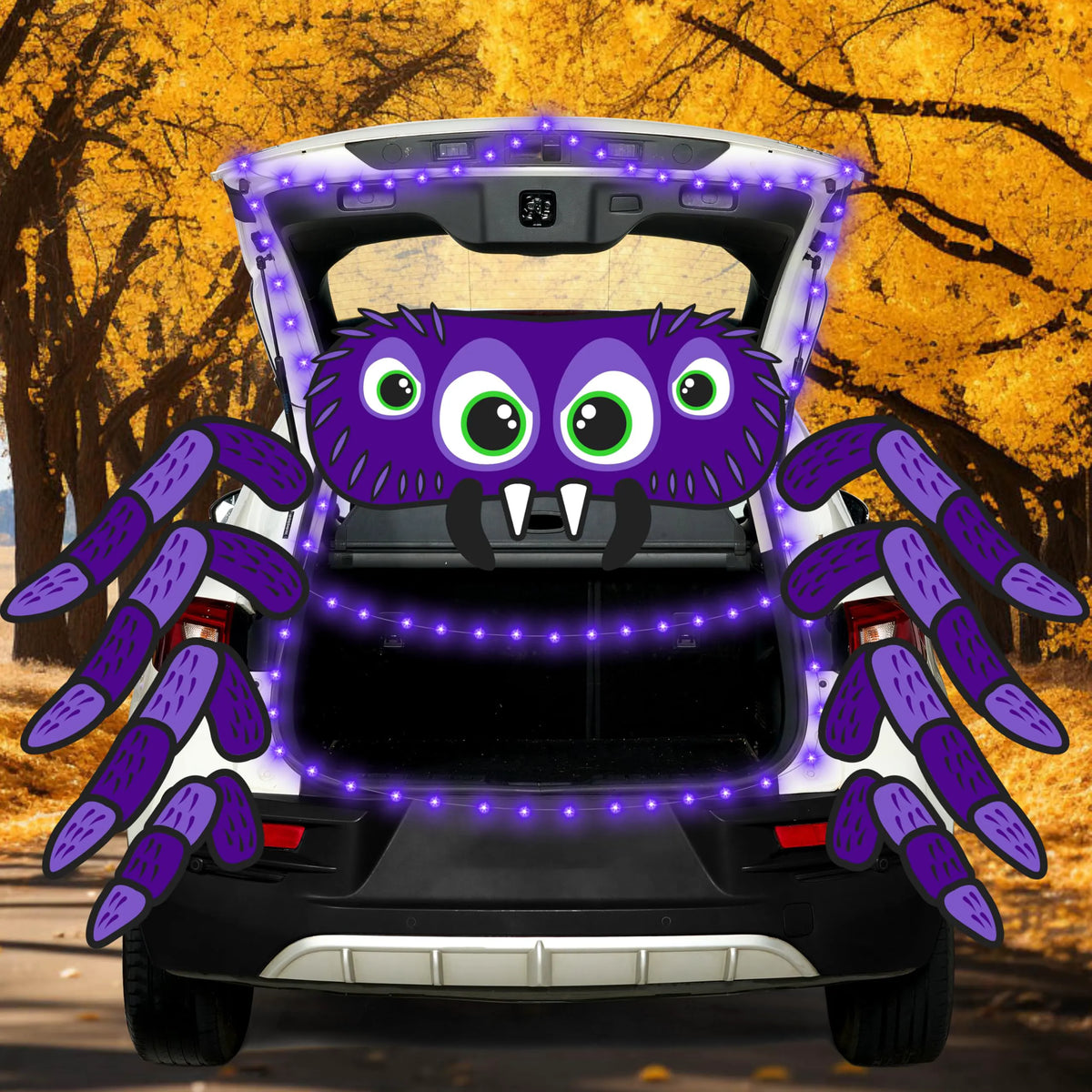 Spider-Themed Halloween Trunk or Treat Car Decorations Kit