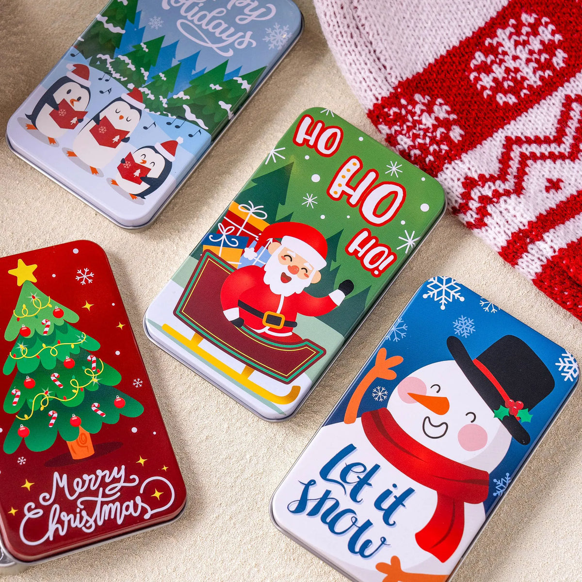 JOYIN 6-Pack Present Card Holder Tin Boxes