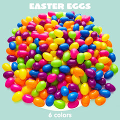 100 Colorful Bright Plastic Easter Egg Shells (2.3 Inches)