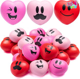 JOYIN 30-Pack Valentine's Day Heart Stress Balls, 3x3 Inches for Kids