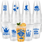 24 Pack 16oz Graduation Party Plastic Cups