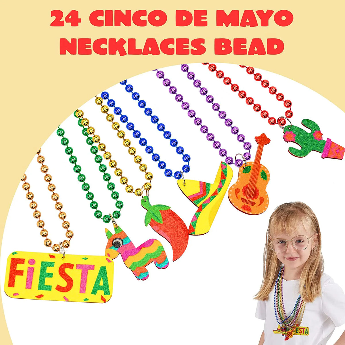 24-Pack Cinco de Mayo Beaded Necklaces