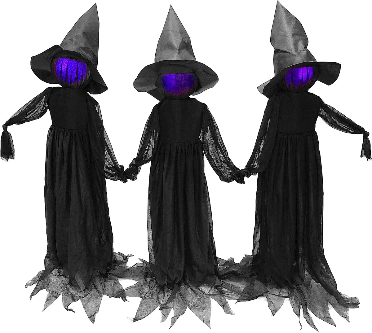 3-Pack 4.2 ft Halloween Witch Yard Decorations