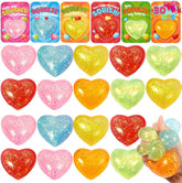 JOYIN 30-Pack Valentine's Day Heart Stress Balls with Cards