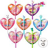 28-Pack Kids Valentine's Cards with Animal Pens - Classroom Exchange Gifts