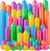 288 Colorful Plastic Easter Egg Shells, 2.3 Inches