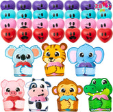 JOYIN 28-Piece Valentine Animal Cards with Heart Stress Ball