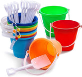 SLOOSH Beach Buckets with Sand Shovels, 12 Sets