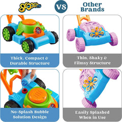 Sloosh Bubble Lawn Mower Toddler Toy, Blue