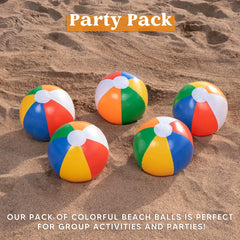 12 Pack Inflatable Beach Balls 16 Inch