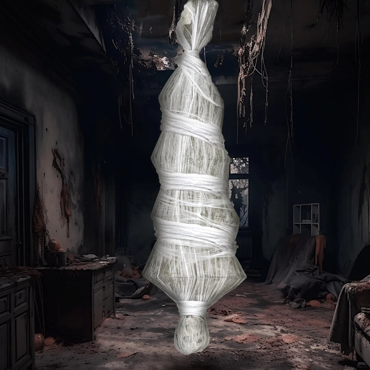 72-Inch Halloween Hanging Cocoon Corpse Outdoor Decoration