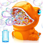 SLOOSH Orange Dinosaur Bubble Machine