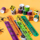 72-Pack Halloween Reflective Slap Bracelets