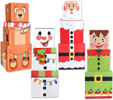 Christmas Characters Stacking Nesting Boxes, 12-Piece Set