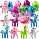 8 Unicorn Deformation Toy Easter Eggs for Kids Party & Hunt