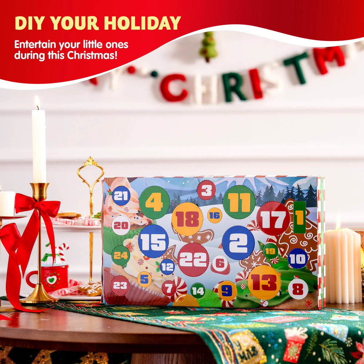 Dessert Slime Advent Calendar - 24 Days of Christmas Countdown Fun