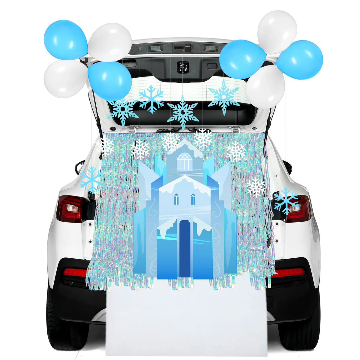 Halloween Trunk or Treat Ice Castle Snow Theme Decorations Kit