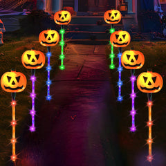 10-Pack Halloween Solar Pumpkin Pathway Lights