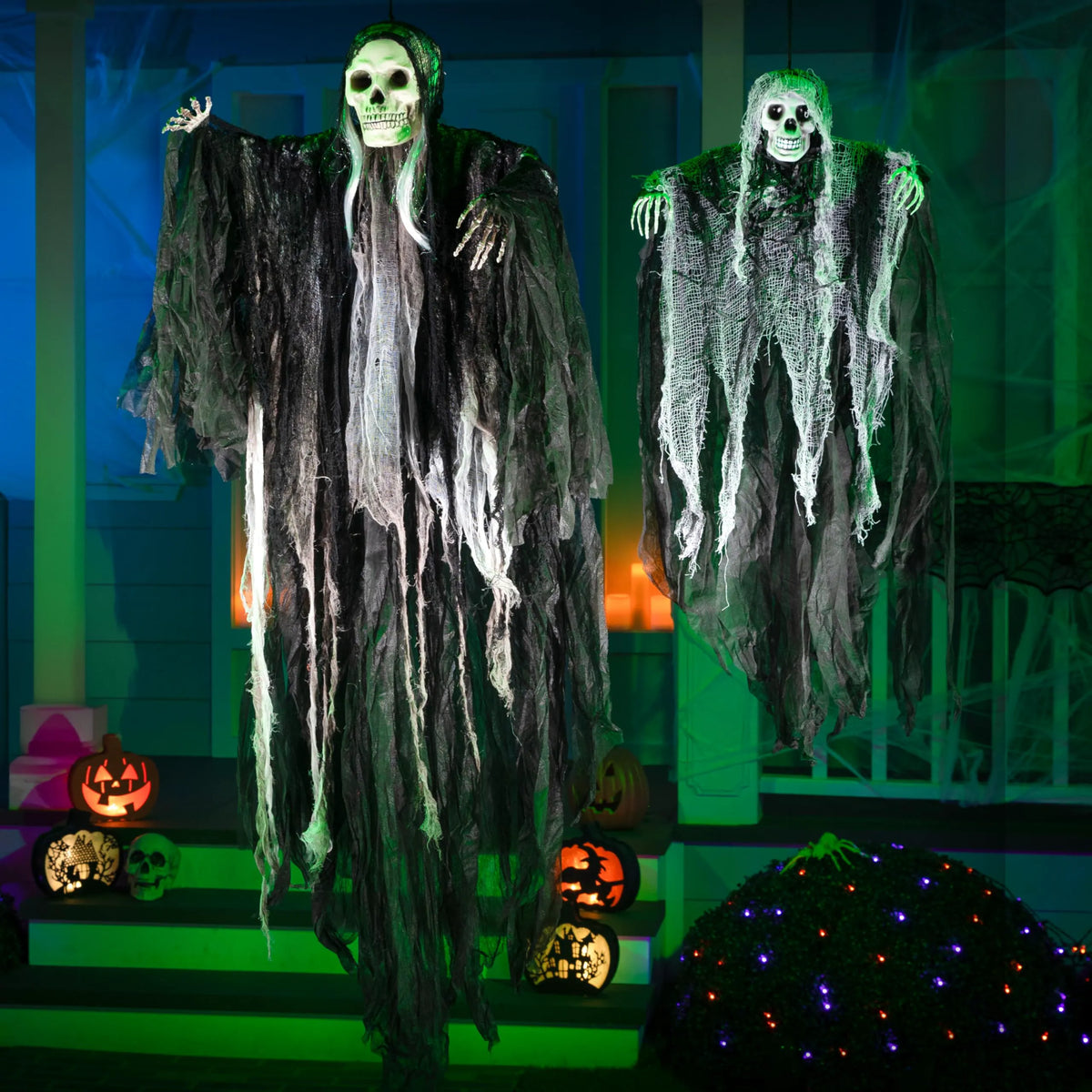 2 Pack Halloween Hanging Grim Reaper Outdoor Decorations