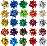 3 Inch Christmas Gift Bows, 75 Pack