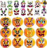 36 Halloween Pumpkin Face Stickers
