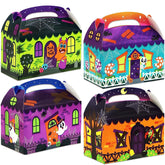 32-Pack 3D Halloween House Cardboard Treat Boxes