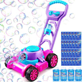 Sloosh Bubble Lawn Mower Toy for Toddlers, Pink