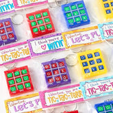 36 Valentine's Day Gift Cards with Tic-Tac-Toe Keychain