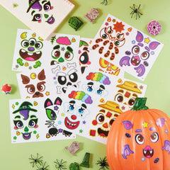 36 Halloween Pumpkin Face Stickers