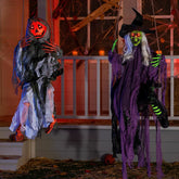 2-Pack Halloween Lighted Swinging Pumpkin & Witch