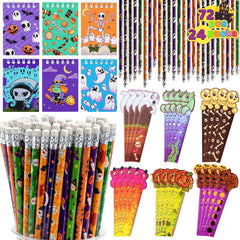 Halloween Pencil, Ruler & Notepad Set (24-Pack)