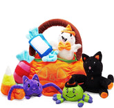 Plush Pumpkin Baby Basket