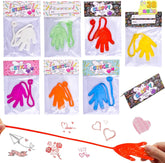 28 Pcs Sticky Hands with Valentine's Day Cards for Kids - Classroom Exchange Gifts