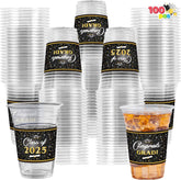 100 Pack 16oz Graduation Party Plastic Cups