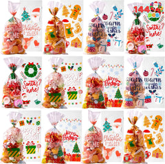 144 PCS Christmas Cellophane Treat Bags