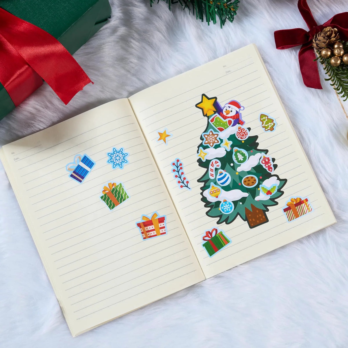 48 Christmas Sticker Sheets for Kids' Crafts