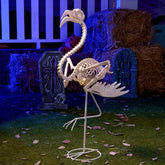 27.6-Inch Flamingo Skeleton Halloween Decoration