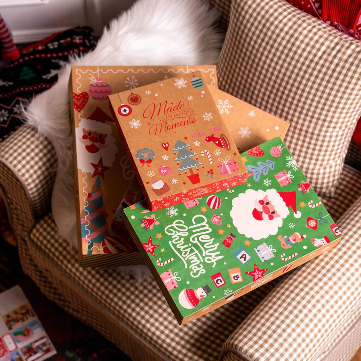 12-Pack Christmas Shirt Gift Boxes with Lids for Presents