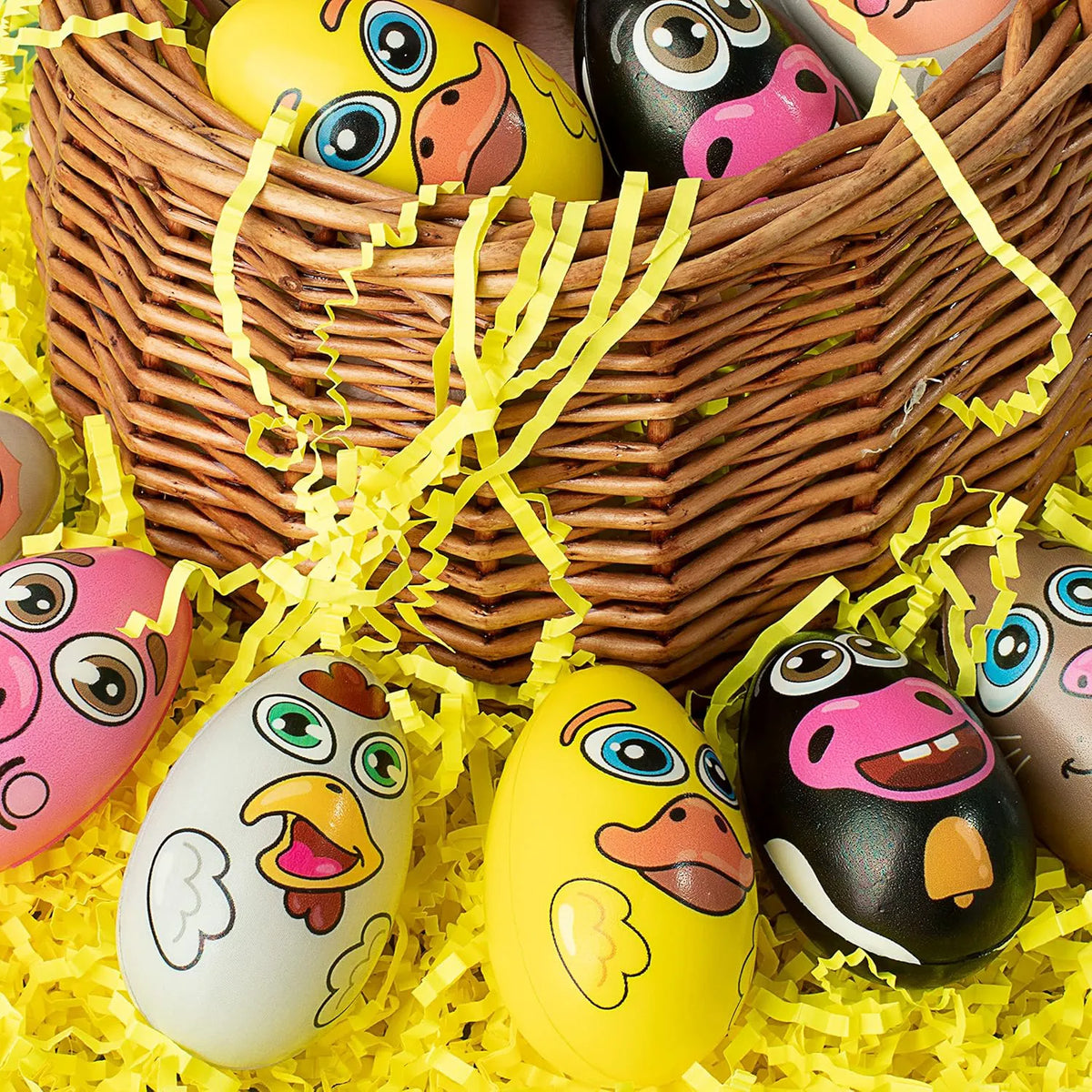 JOYIN 12-Pack Easter Squishy Eggs - Animal-Themed Slow-Rising Stress Relief Toys