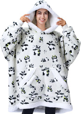 Adult Sherpa Wearable Blanket - Panda