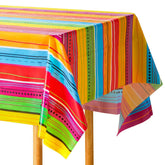 Cinco De Mayo Multicolor Plastic Tablecover, 6 Pack