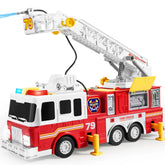 Extra Large Fire Truck Toy for Boys with 33-Inch Ladder, Gift for Ages 3+