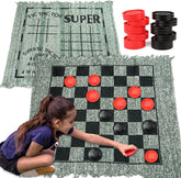 FIELDAY Giant Checkers and Tic Tac Toe Game