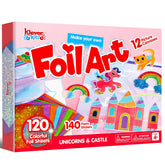 Foil Art Kit for Kids with Foam Stickers - Creative Travel Toys & Birthday Gifts